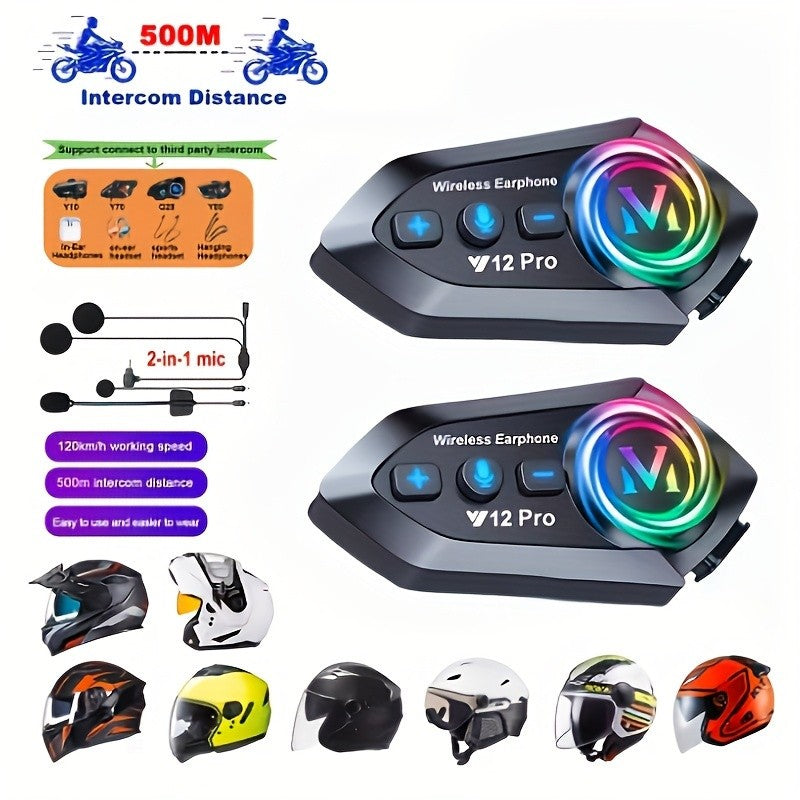 Intercomunicador para casco de moto (par)